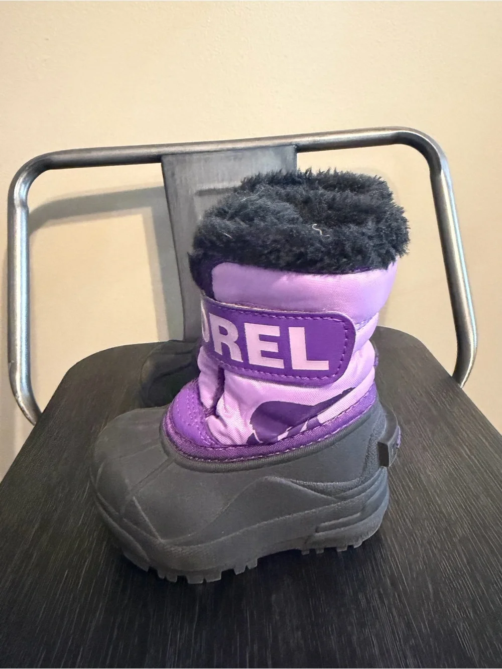 Sorel Snow Commander Toddler Boots Kids Size 4 Purple Gumdrop Winter